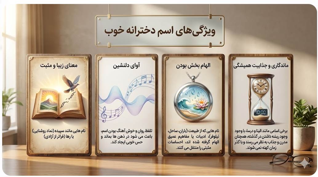 ویژگی های اسم دخترانه خوب