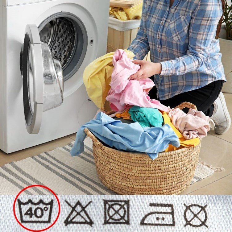 خواندن علائم شستشوی لباس کودک: وان شستشو